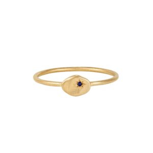 RION x Buddha Jewelry North Star Finger Ring with Blue Sapphire