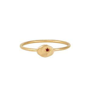 RION x Buddha Jewelry North Star Finger Ring with Ruby