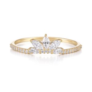 RION x Buddha Jewelry Valentina Finger Ring with White Sapphire