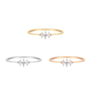 RION x Buddha Jewelry Zuri Trois Finger Ring with Diamond
