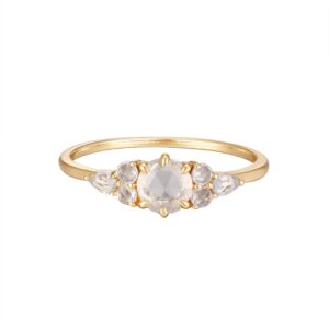 RION x Buddha Jewelry Offering Finger Ring with White Sapphire