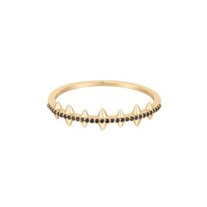 RION x Buddha Jewelry Fierce Finger Ring with Black Diamond