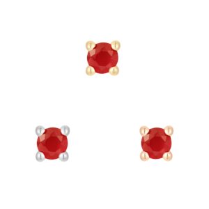 Prong Gem Threadless End with Garnet