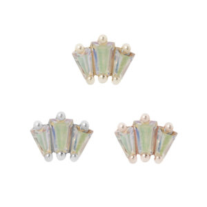 Gemma Trios Threadless End with Mercury Mist Topaz