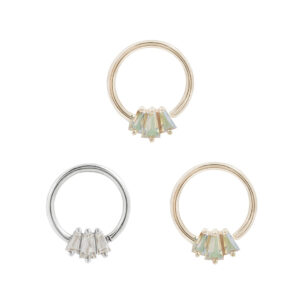Gemma Trios Seam Ring with Mercury Mist Topaz
