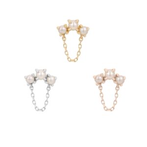 Halston Threadless End with Pearl