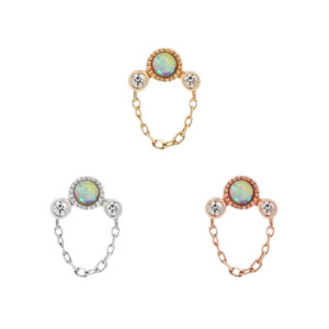Halston Threadless End with Opal
