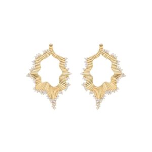 Heartbreaker Gold Plated Earrings with CZ