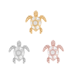 Honu Threadless End with White Sapphire