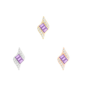 Intrigue Threadless End with Amethyst