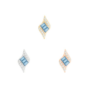 Intrigue Threadless End with London Blue Topaz