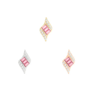 Intrigue Threadless End with Pink Tourmaline