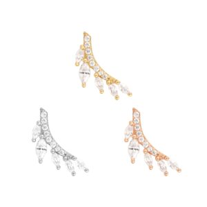 Jardin Threadless End with CZ
