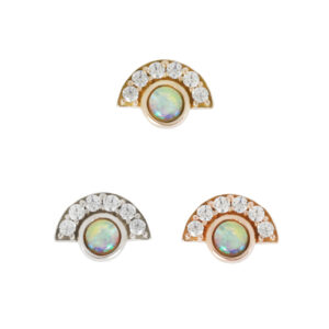 Kahlo Threadless End with Opal + CZ