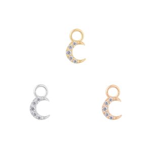 Lunette Charm with CZ