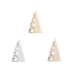 Lux Spike Threadless End with Reverse Set CZ