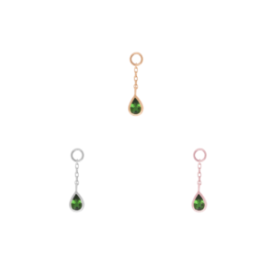 Concorde Charm + Chain with Green Tourmaline