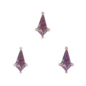 Soho Mini Threadless End with Amethyst