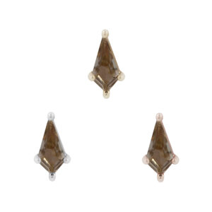 Soho Mini Threadless End with Smoky Quartz