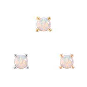 Prong Gem Threadless End with Opal