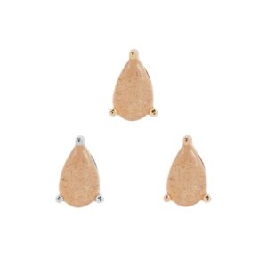 Pear Prong Threadless End with Sunstone