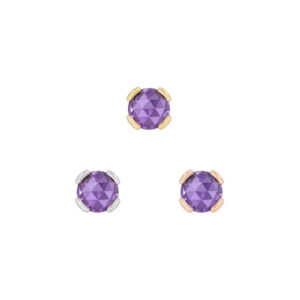 Peekaboo Threadless End with Amethyst