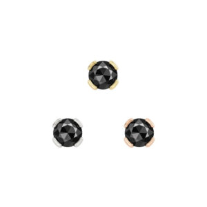 Peekaboo Threadless End with Black Spinel