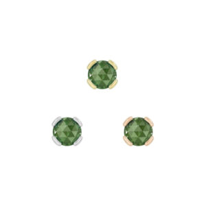 Peekaboo Threadless End with Green Tourmaline