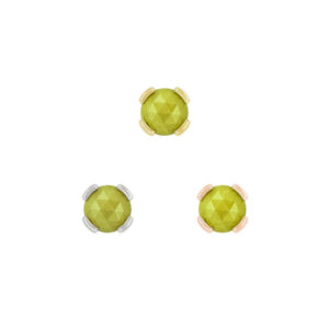 Peekaboo Threadless End with Sandblasted Peridot