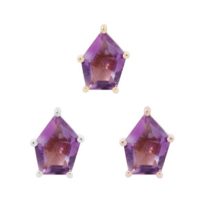 Penta Threadless End with Amethyst