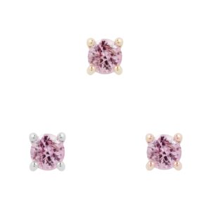 Prong Gem Threadless End with Pink Sapphire
