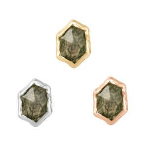 Pump Up The Volume Threadless End with Moss Agate