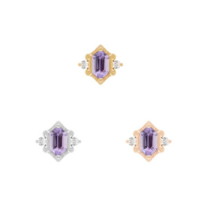 Reyna Threadless End with Amethyst
