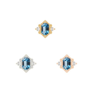 Reyna Threadless End with London Blue Topaz
