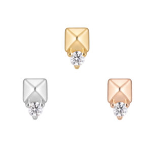 Rhodes Threadless End with Diamond