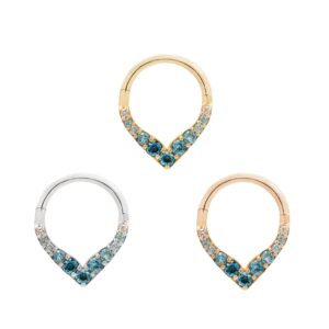 Rise + Shine Clicker with Blue Topaz Ombre