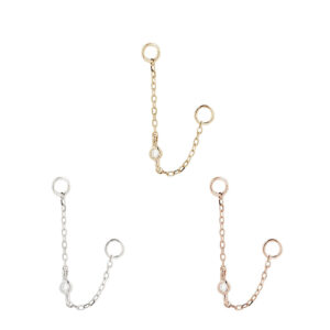 Bezel Bead Chain with CZ