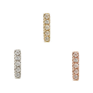 Rowe Threadless End with CZ