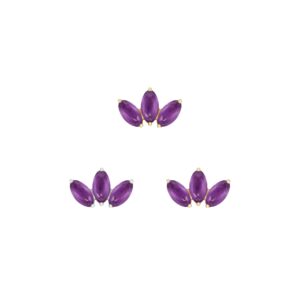 Moet Mini Threadless End with Sandblasted Amethyst