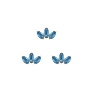Moet Mini Threadless End with Sandblasted London Blue Topaz