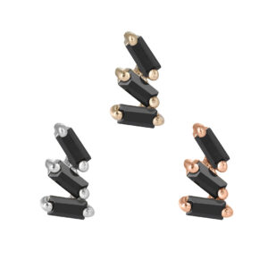 Staxx Threadless End with Black Spinel