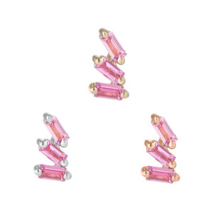 Staxx Threadless End with Pink Sapphire