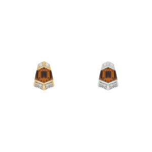 Vera Threadless End with Orange Garnet