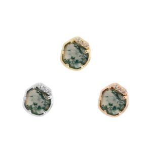Vision Threadless End with Moss Agate