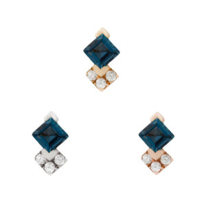 Vivienne Threadless End with London Blue Topaz