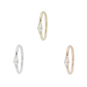 Zuri Seam Ring with CZ