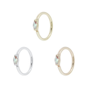 Zuri Seam Ring with Mercury Mist Topaz