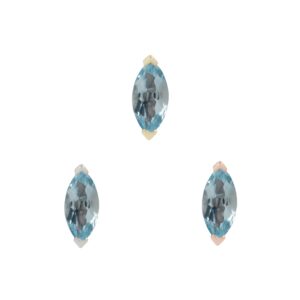 Zuri Threadless End with Sky Blue Topaz