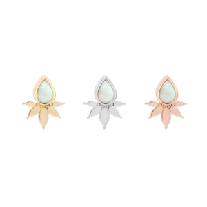 Lavish Threadless End with Opal