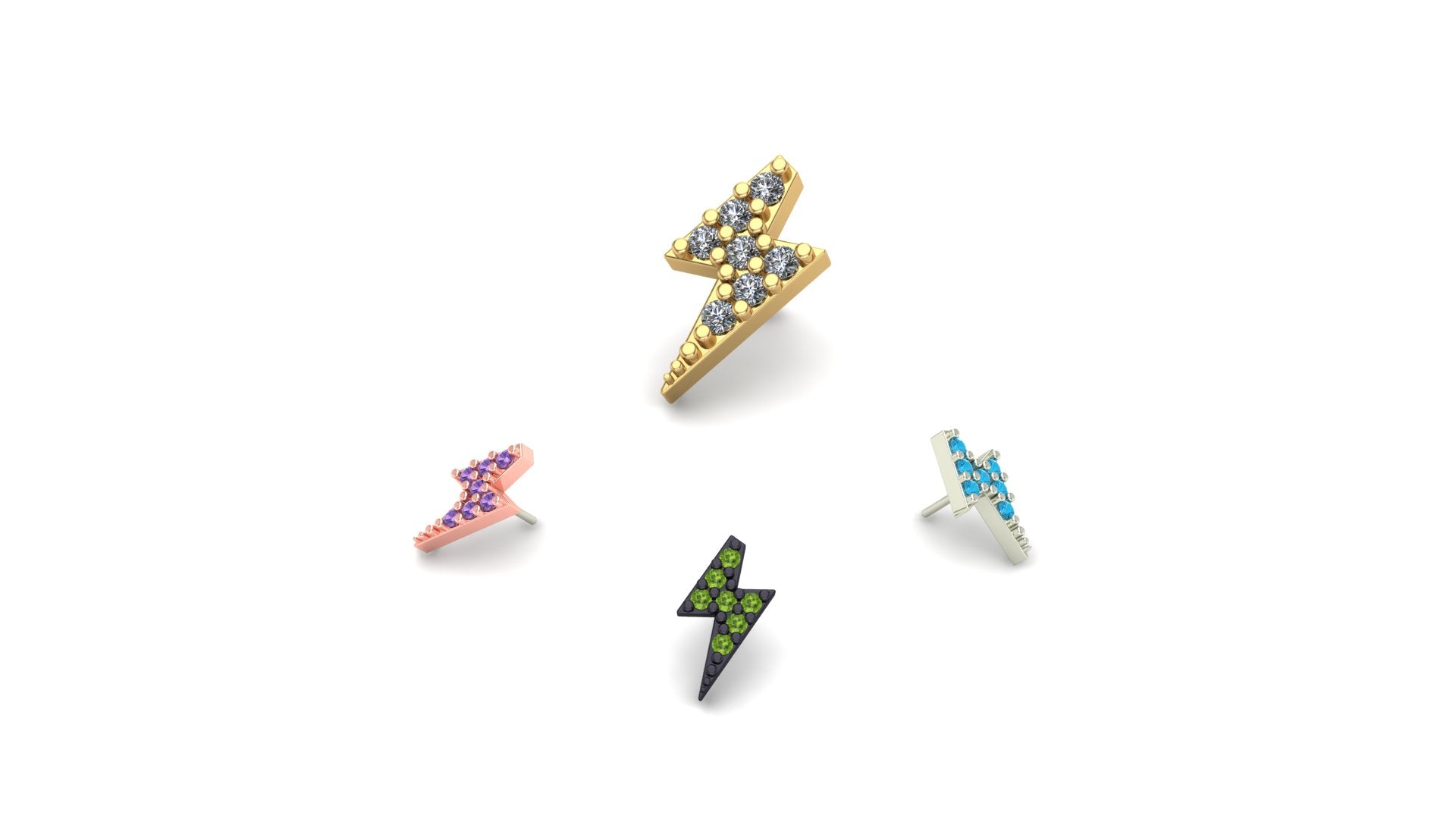 Lightning Bolt with Gemstone - Image 4